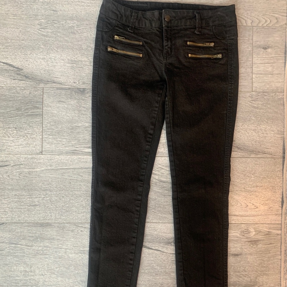 Mango/MNG Super Slim Skinny Low Rise Jeans Black Denim US 6 EU 38 (like Slim 27)